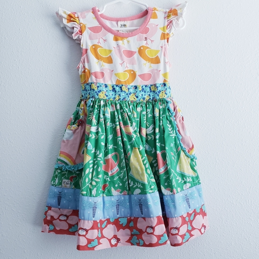 Wild Flowers Country Chic Boho Ruffle Dress